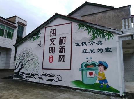 习水墙绘是现在流行的墙体广告